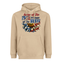 Mushroom home of the free because of the brave sunflower bi Heavyweight Hoodie - texasbilliewilder