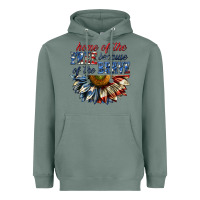 Sage home of the free because of the brave sunflower bi Heavyweight Hoodie - texasbilliewilder