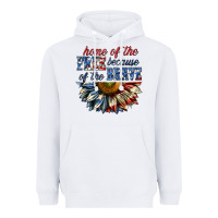 White home of the free because of the brave sunflower bi Heavyweight Hoodie - texasbilliewilder
