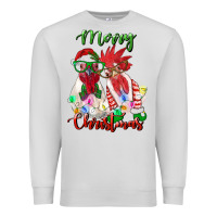 Dove Grey christmas roosters Premium Sweatshirt - RanaPortraitStore