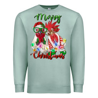 Seafoam christmas roosters Premium Sweatshirt - RanaPortraitStore