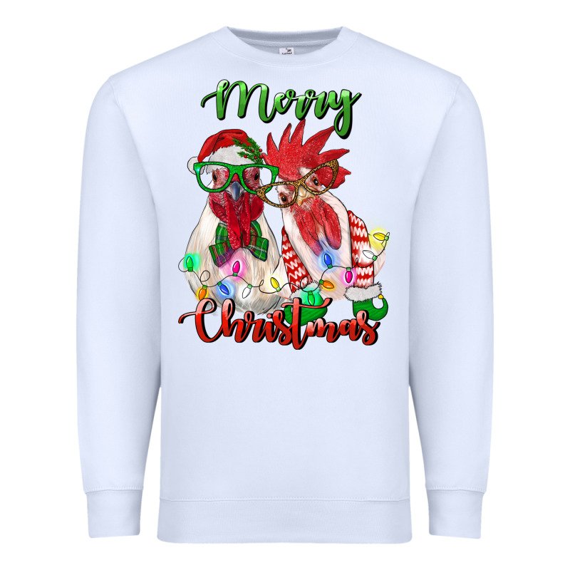 Christmas Roosters Premium Sweatshirt by RanaPortraitStore | Teevron