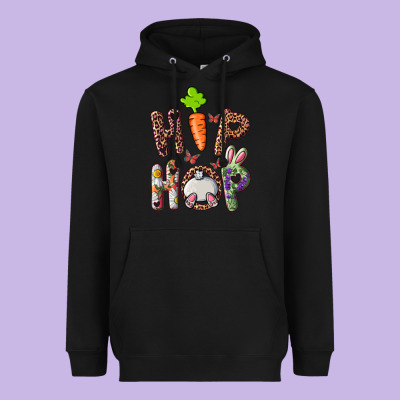 Heavyweight Hoodie hip hop easter bunny