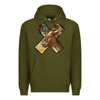 Army Green farm life alphabet lowercase letters x Premium Hoodie - BundleAndBundleShop
