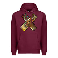 Burgundy farm life alphabet lowercase letters x Premium Hoodie - BundleAndBundleShop