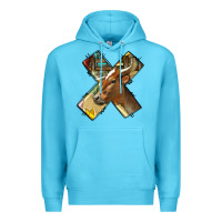 Ocean Blue farm life alphabet lowercase letters x Premium Hoodie - BundleAndBundleShop