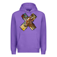 Purple farm life alphabet lowercase letters x Premium Hoodie - BundleAndBundleShop