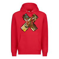 Red farm life alphabet lowercase letters x Premium Hoodie - BundleAndBundleShop