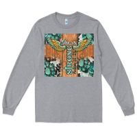 Heather Grey she is strong tumbler Long Sleeve Tee - BarkalooDesign