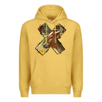 Antique Gold farm life alphabet lowercase letters x Premium Hoodie - BundleAndBundleShop