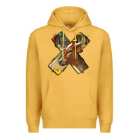 Mustard farm life alphabet lowercase letters x Premium Hoodie - BundleAndBundleShop