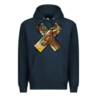 Navy farm life alphabet lowercase letters x Premium Hoodie - BundleAndBundleShop