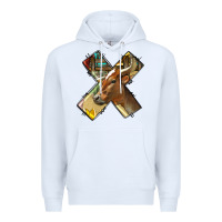 White farm life alphabet lowercase letters x Premium Hoodie - BundleAndBundleShop