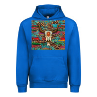 Cobalt western serape leopard bull skull turquoise tumbler Urban Hoodie - Artiststas