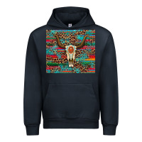 Navy western serape leopard bull skull turquoise tumbler Urban Hoodie - Artiststas