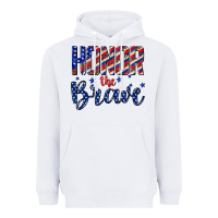 White honor the brave Heavyweight Hoodie - texasbilliewilder