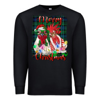 Black christmas roosters with background Premium Sweatshirt - RanaPortraitStore