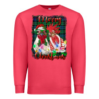 Cardinal christmas roosters with background Premium Sweatshirt - RanaPortraitStore