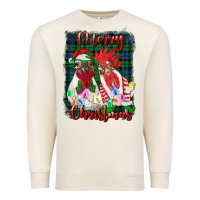 Sandshell christmas roosters with background Premium Sweatshirt - RanaPortraitStore