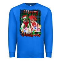 True Royal christmas roosters with background Premium Sweatshirt - RanaPortraitStore