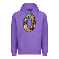 Purple farm life alphabet numbers 0 Premium Hoodie - BundleAndBundleShop