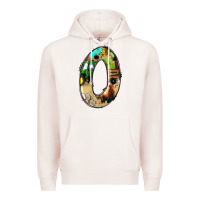 Pale Pink farm life alphabet numbers 0 Premium Hoodie - BundleAndBundleShop