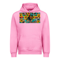 Fuchsia Pink western coop animals rooster sunflowers cowhide wooden serape glitter Urban Hoodie - Artiststas