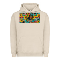 Pigment French Oak western coop animals rooster sunflowers cowhide wooden serape glitter Urban Hoodie - Artiststas