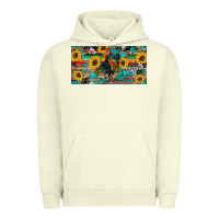 Pigment Pistachio western coop animals rooster sunflowers cowhide wooden serape glitter Urban Hoodie - Artiststas