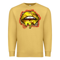 Antique Gold softball lips Premium Sweatshirt - Zillion Design Studio