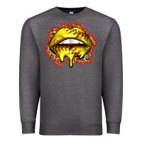 Charcoal Heather softball lips Premium Sweatshirt - Zillion Design Studio