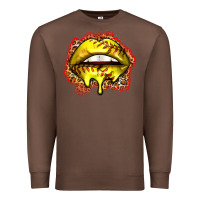 Chestnut softball lips Premium Sweatshirt - Zillion Design Studio