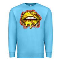 Ocean Blue softball lips Premium Sweatshirt - Zillion Design Studio