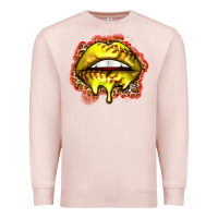 Pale Pink softball lips Premium Sweatshirt - Zillion Design Studio