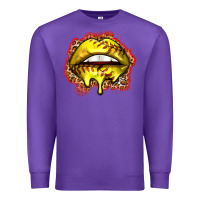 Purple softball lips Premium Sweatshirt - Zillion Design Studio