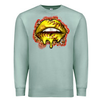 Seafoam softball lips Premium Sweatshirt - Zillion Design Studio