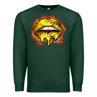 Sports Green softball lips Premium Sweatshirt - Zillion Design Studio