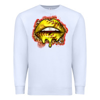 White softball lips Premium Sweatshirt - Zillion Design Studio