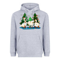 Heather Grey christmas duck Heavyweight Hoodie - Zillion Design Studio