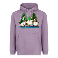 Lavender christmas duck Heavyweight Hoodie - Zillion Design Studio