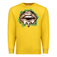 Lemon soccer lips Premium Sweatshirt - Zillion Design Studio