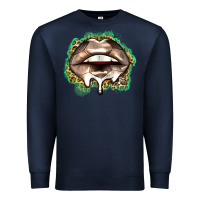 Navy soccer lips Premium Sweatshirt - Zillion Design Studio