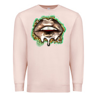 Pale Pink soccer lips Premium Sweatshirt - Zillion Design Studio