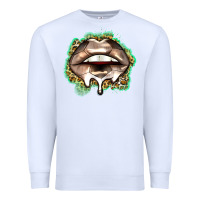 White soccer lips Premium Sweatshirt - Zillion Design Studio
