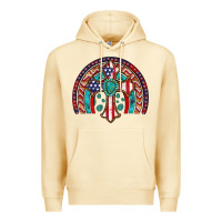 Pina Colada gemstone cross american flag turquoise rainbow Premium Hoodie - Artiststas