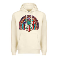 Sandshell gemstone cross american flag turquoise rainbow Premium Hoodie - Artiststas
