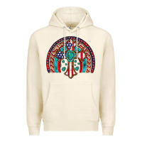 Tofu gemstone cross american flag turquoise rainbow Premium Hoodie - Artiststas