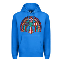 True Royal gemstone cross american flag turquoise rainbow Premium Hoodie - Artiststas