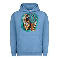Pigment Pebble Blue love western Urban Hoodie - AdoDesignShop