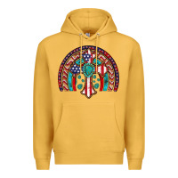 Mustard gemstone cross american flag turquoise rainbow Premium Hoodie - Artiststas